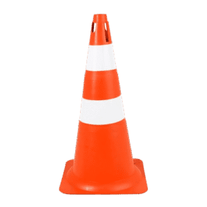 Cone Laranja/Branco 50Cm Pequeno (C49484)