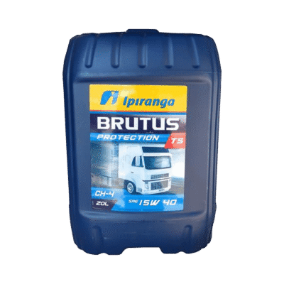 Óleo de motor Brutus 20 litros para caminhões, garantindo lubrificação eficiente do motor.