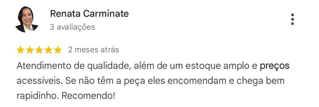 Avaliação de cliente da Top Point no Google Maps, destacando satisfação com atendimento e produtos.